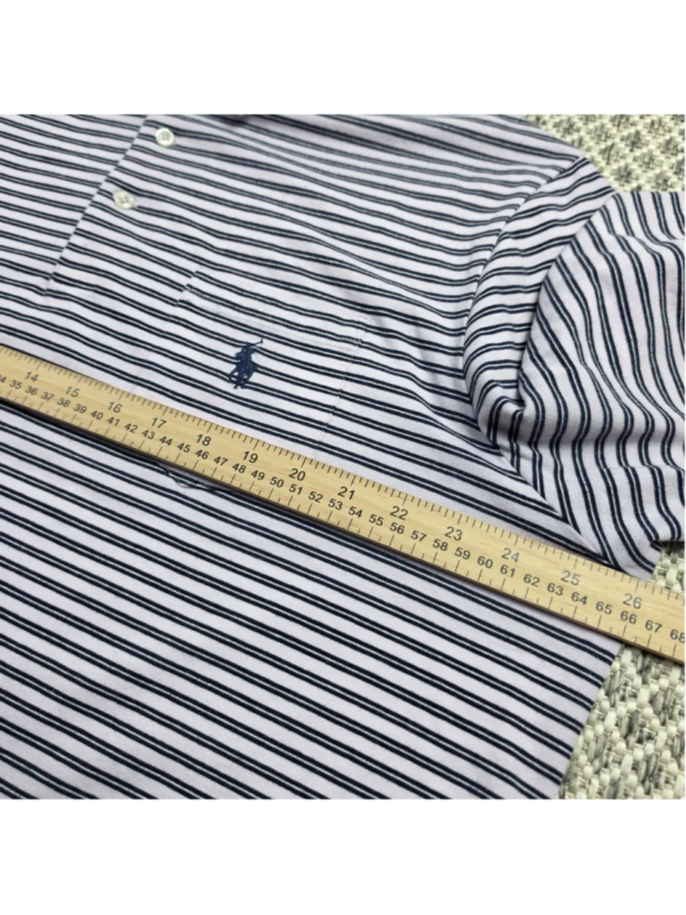 Polo Ralph Lauren Performance Polo Shirt Men’s XL Striped Pocket Stretch Golf